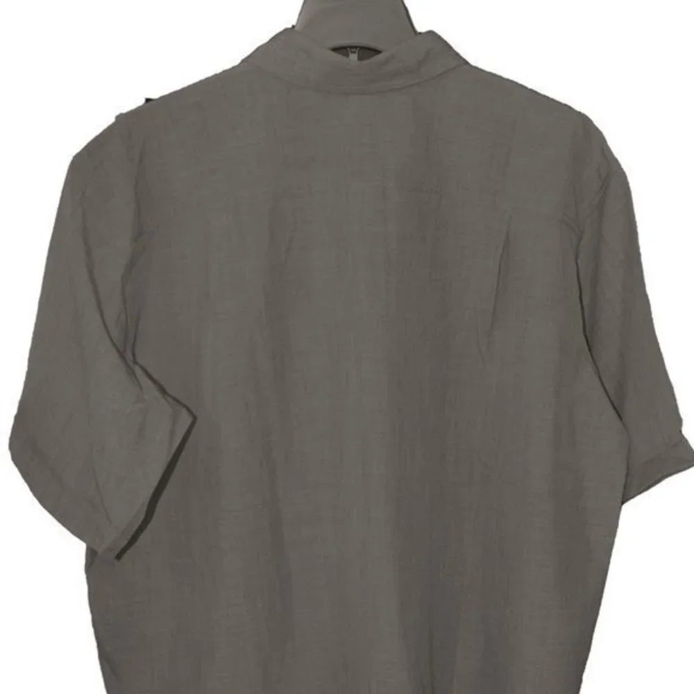 GRAY Orvis Men short sleeve woven tech shirt‎ - Picture 3 of 5